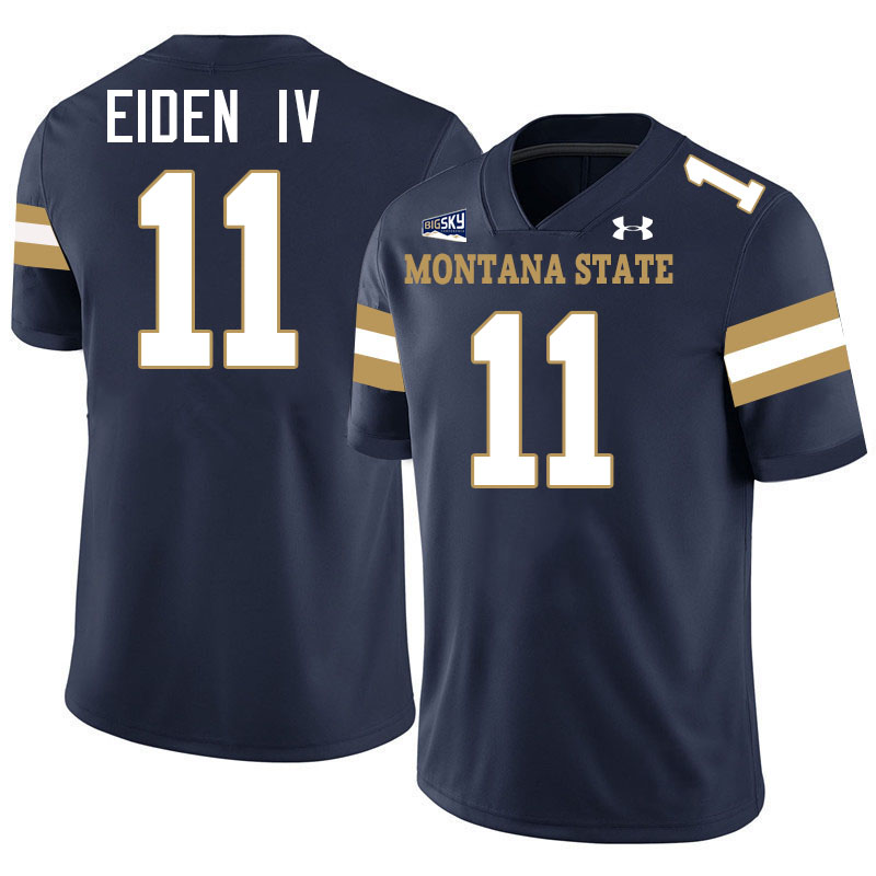#11 Kenneth Eiden IV Montana State Bobcats Jerseys Football Uniforms Stitched-Navy #11 Kenneth Eiden IV Montana State Bobcats Jerseys Football Uniforms Stitched-Navy
